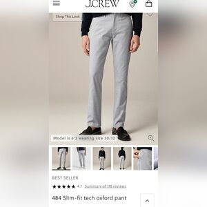 J Crew Men's Light Gray Chinos